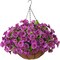 Silk Flower Hanging Basket: Lifelike Artificial Flowers in Coconut Lined Pot